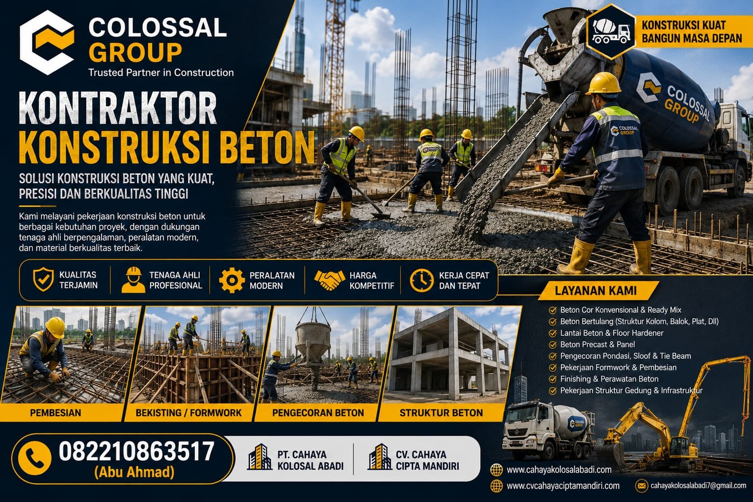 Jasa konstruksi drainase Sumedang dari COLOSSAL GROUP